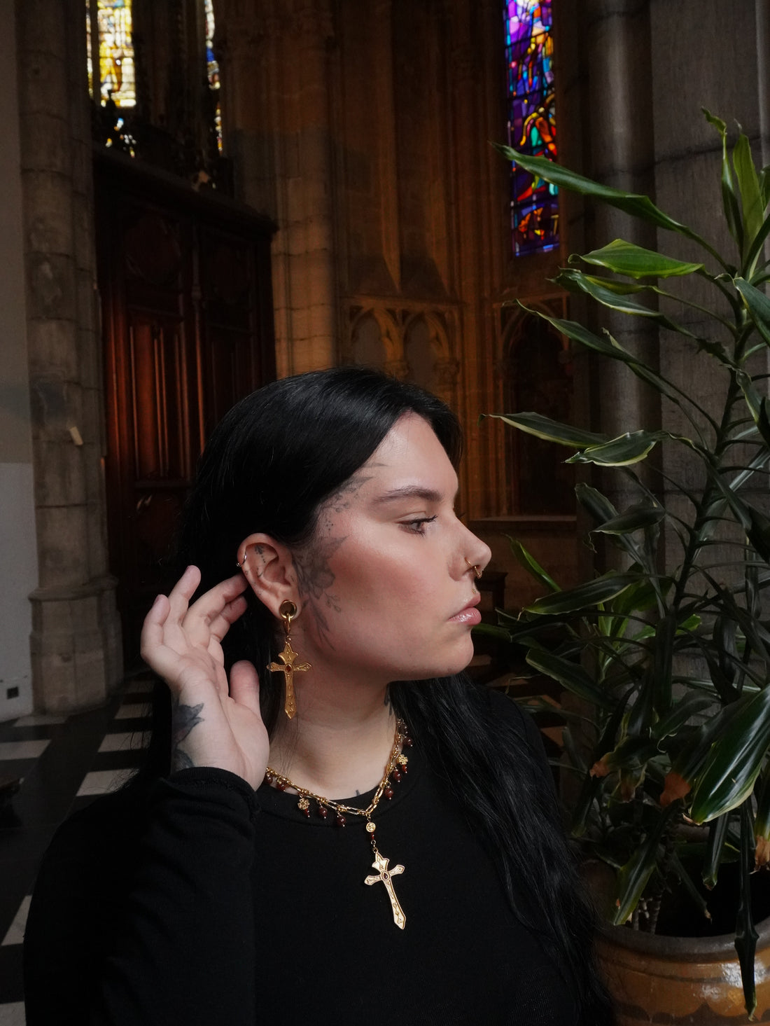 Boucles d’oreilles « The cross » 🥀