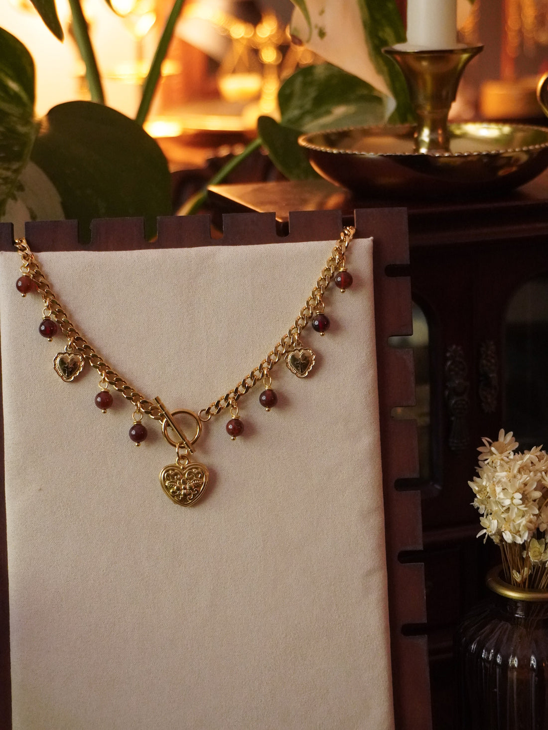 Collier « Aeternitas » 🧡 • Doré • Grenat hessonite