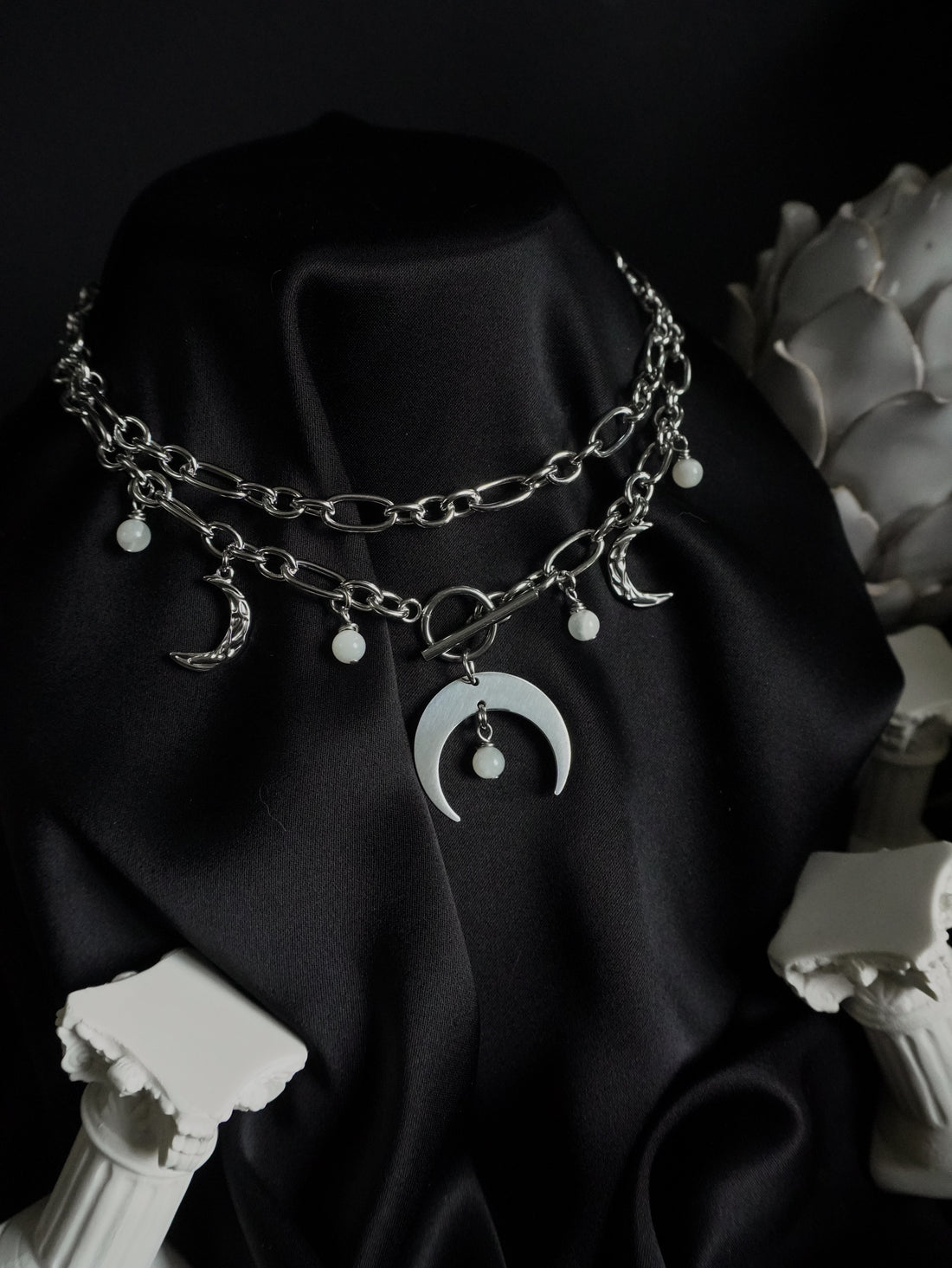 Collier « Triple Lune » 🌕🌗🌑