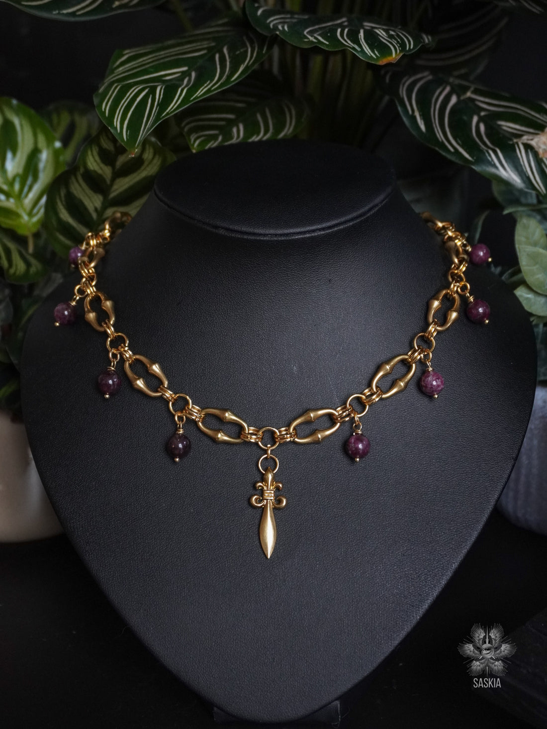 Collier « Baroque » • Tourmaline rose • Gold