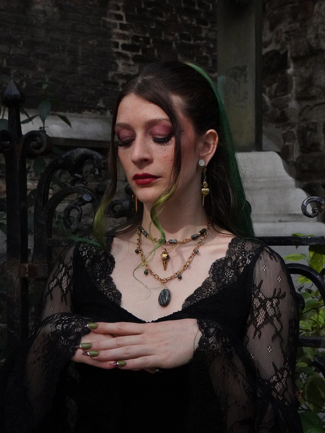 Collier « Omen » 🐦‍⬛🍂 • Jaspe Kambaba