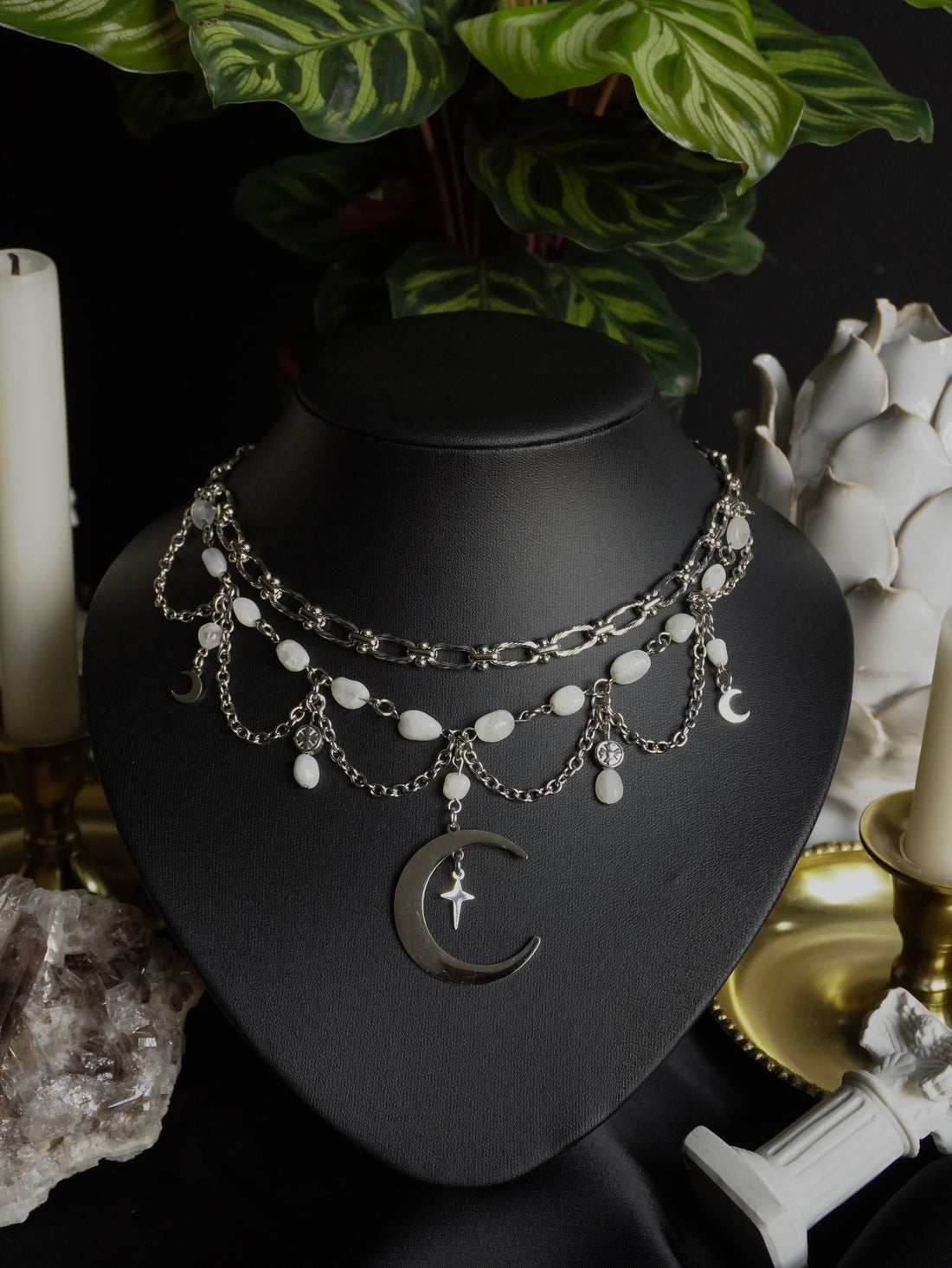 Collier « Luna » 🌑 • Pierre de lune