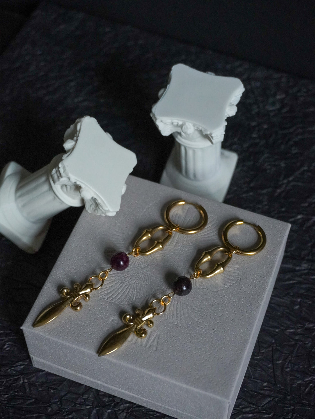 Créoles « Baroque » • Tourmaline rose • Gold