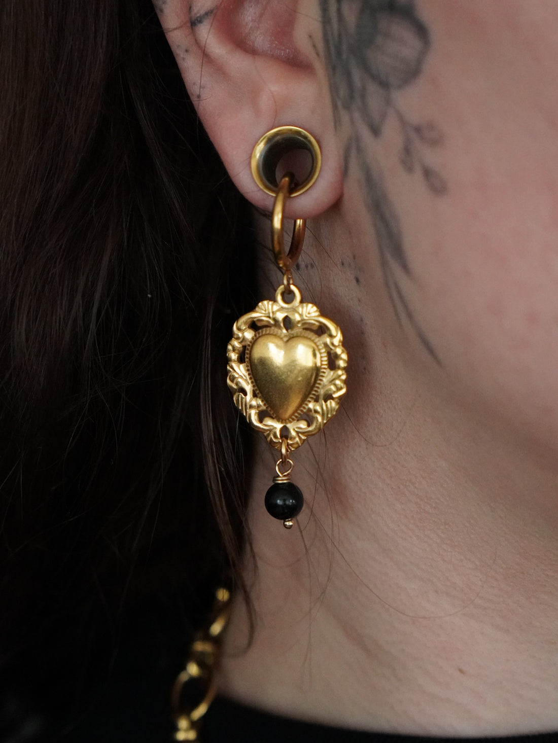 Boucles « Queen of heart » • Doré