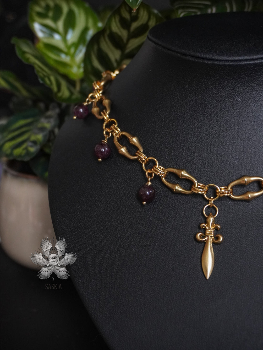 Collier « Baroque » • Tourmaline rose • Gold