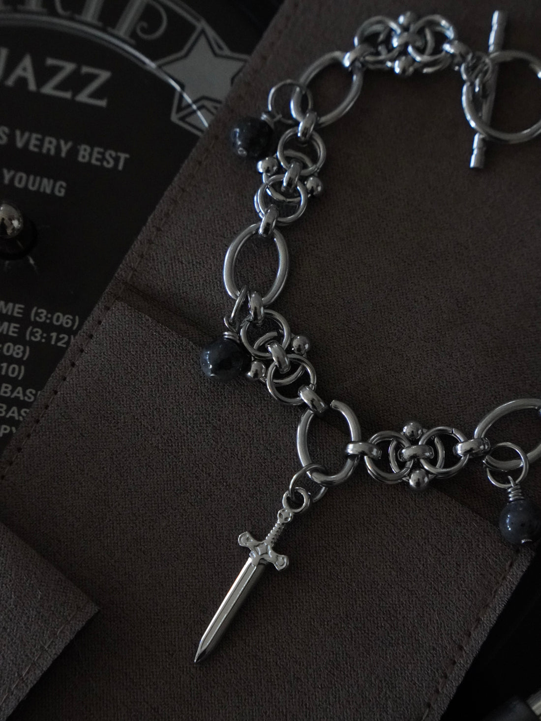 Bracelet « Night Blade » 🌑 • Larvikite