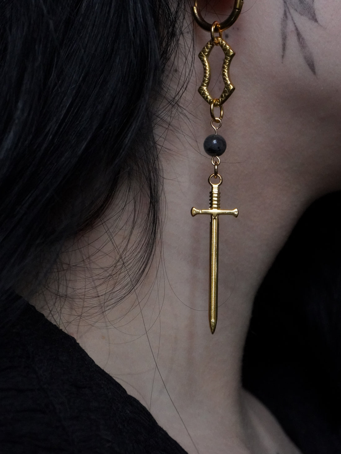 Créoles « Kingdom » ⚔️ • Larvikite • Gold