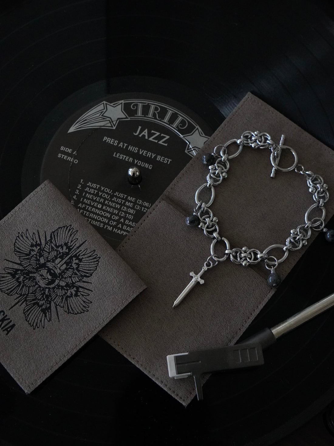 Bracelet « Night Blade » 🌑 • Larvikite