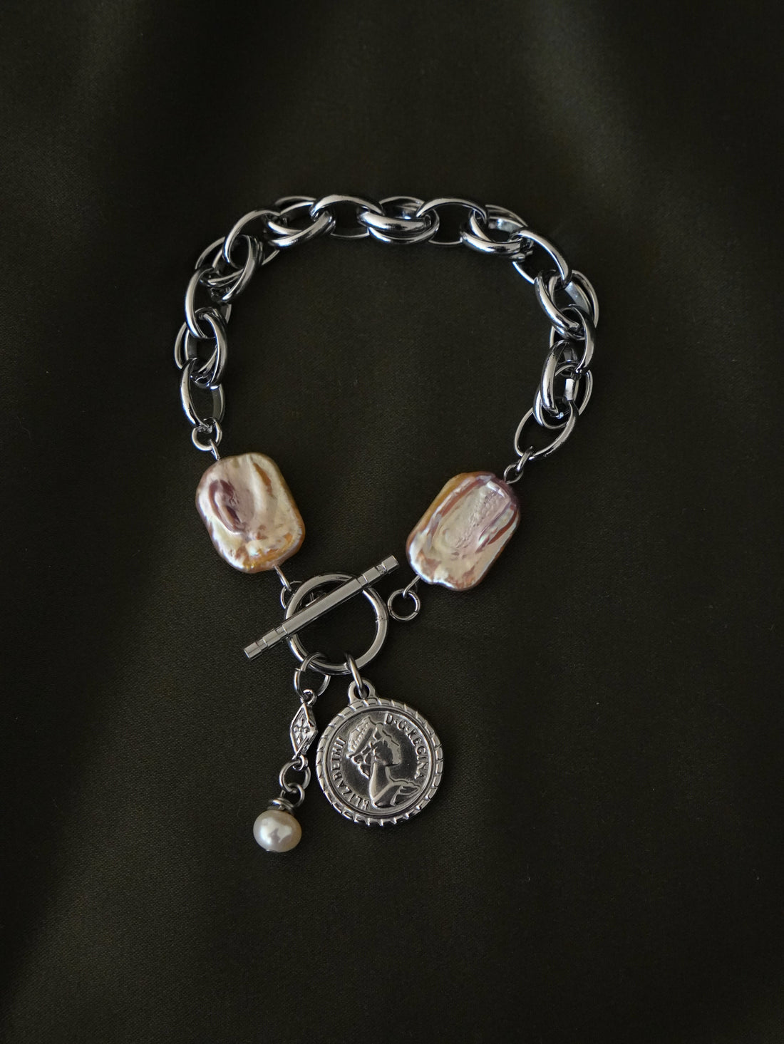 Bracelet « The rosebourne Heirloom » 🕯️🪙 • Argengé • Perle de nacre