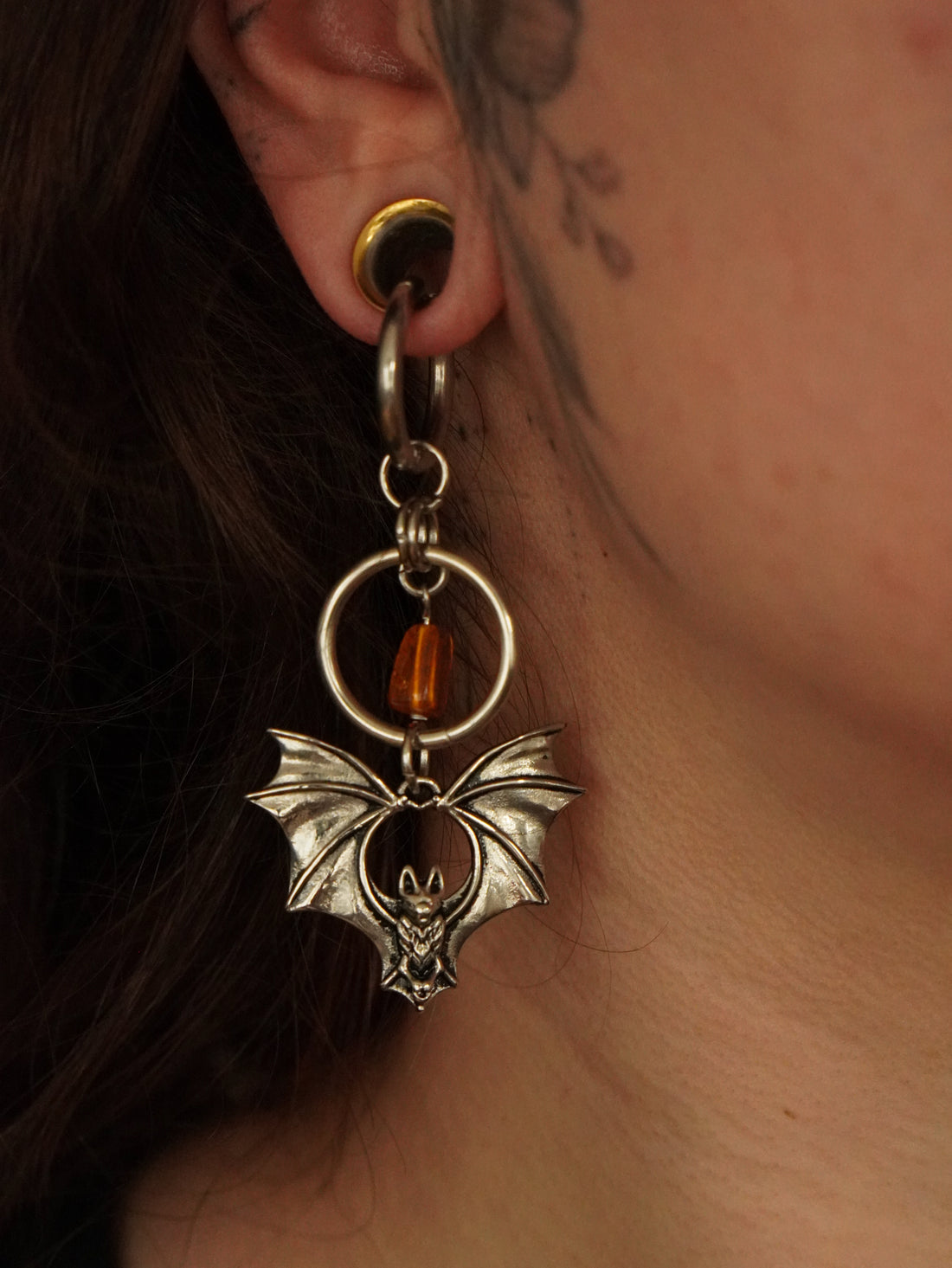 Boucles « Notcis » • Ambre cognac