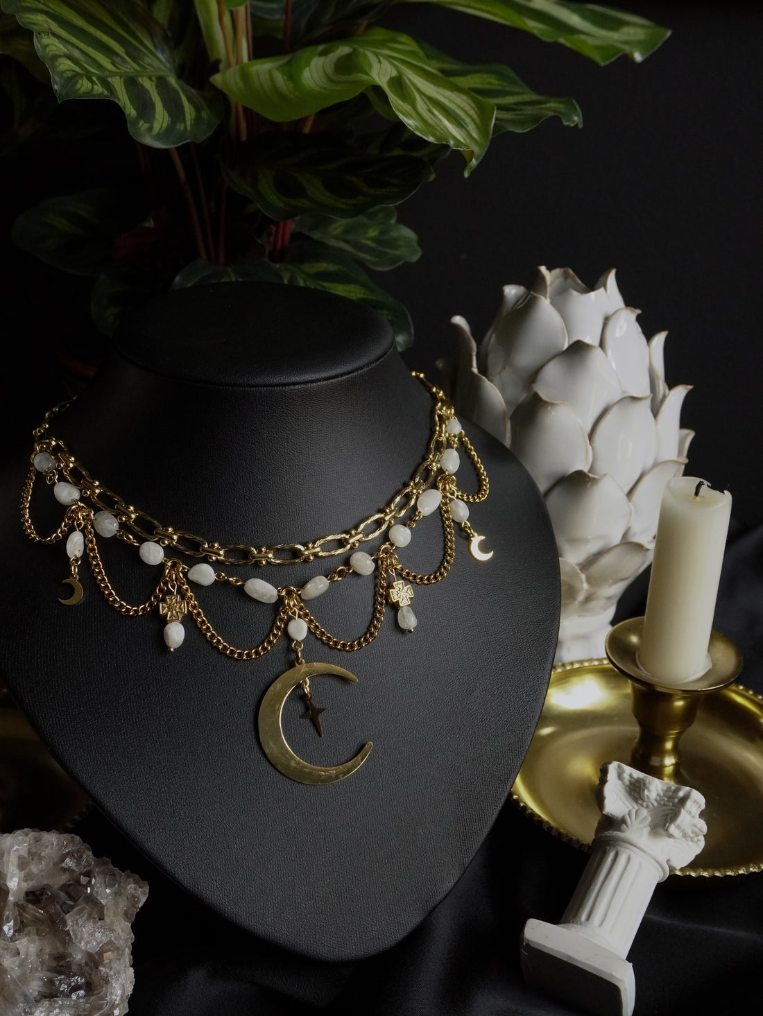 Collier « Luna » 🌑 • Pierre de lune