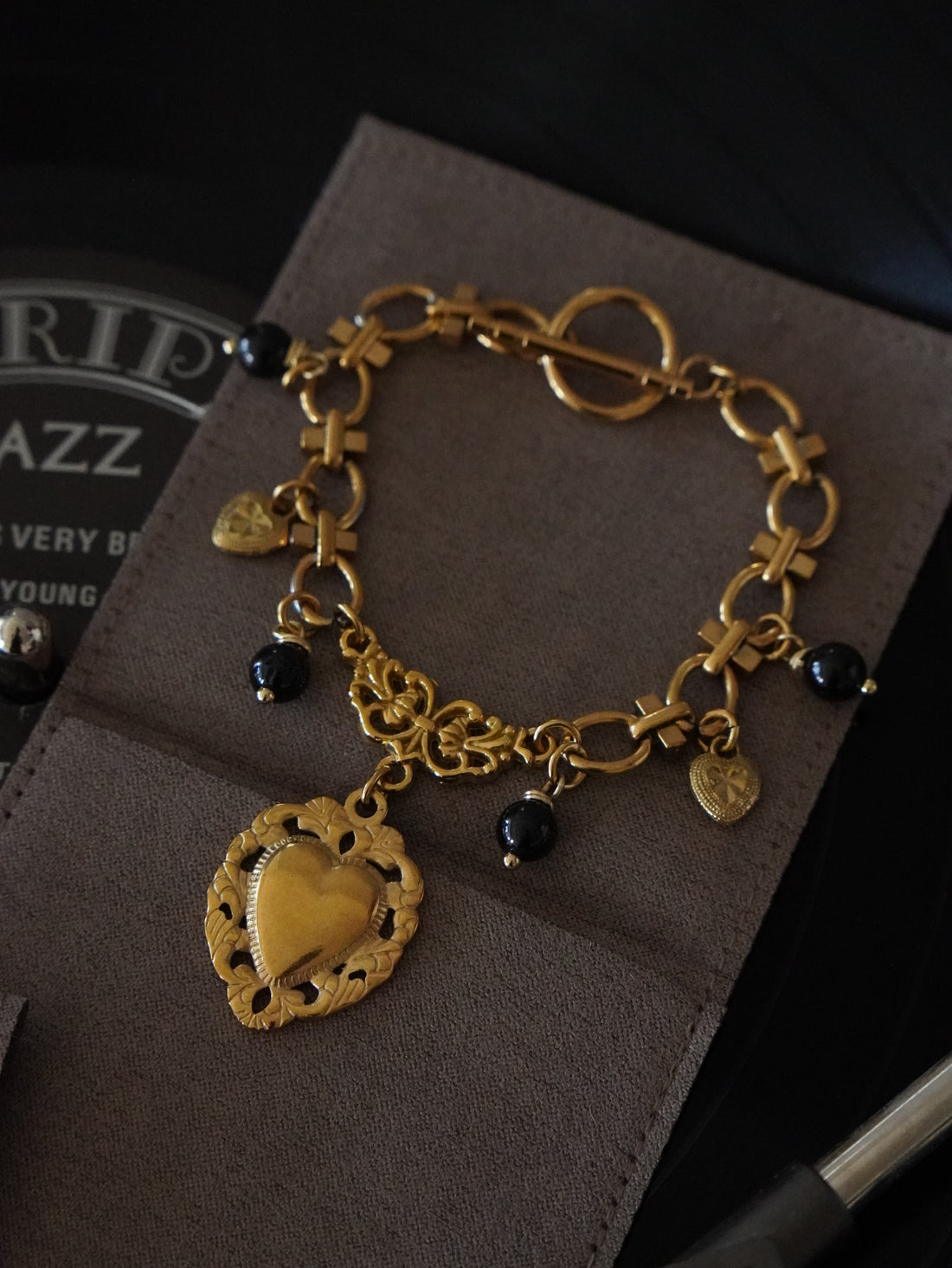 Bracelet « Queen of heart »• Tourmaline noire