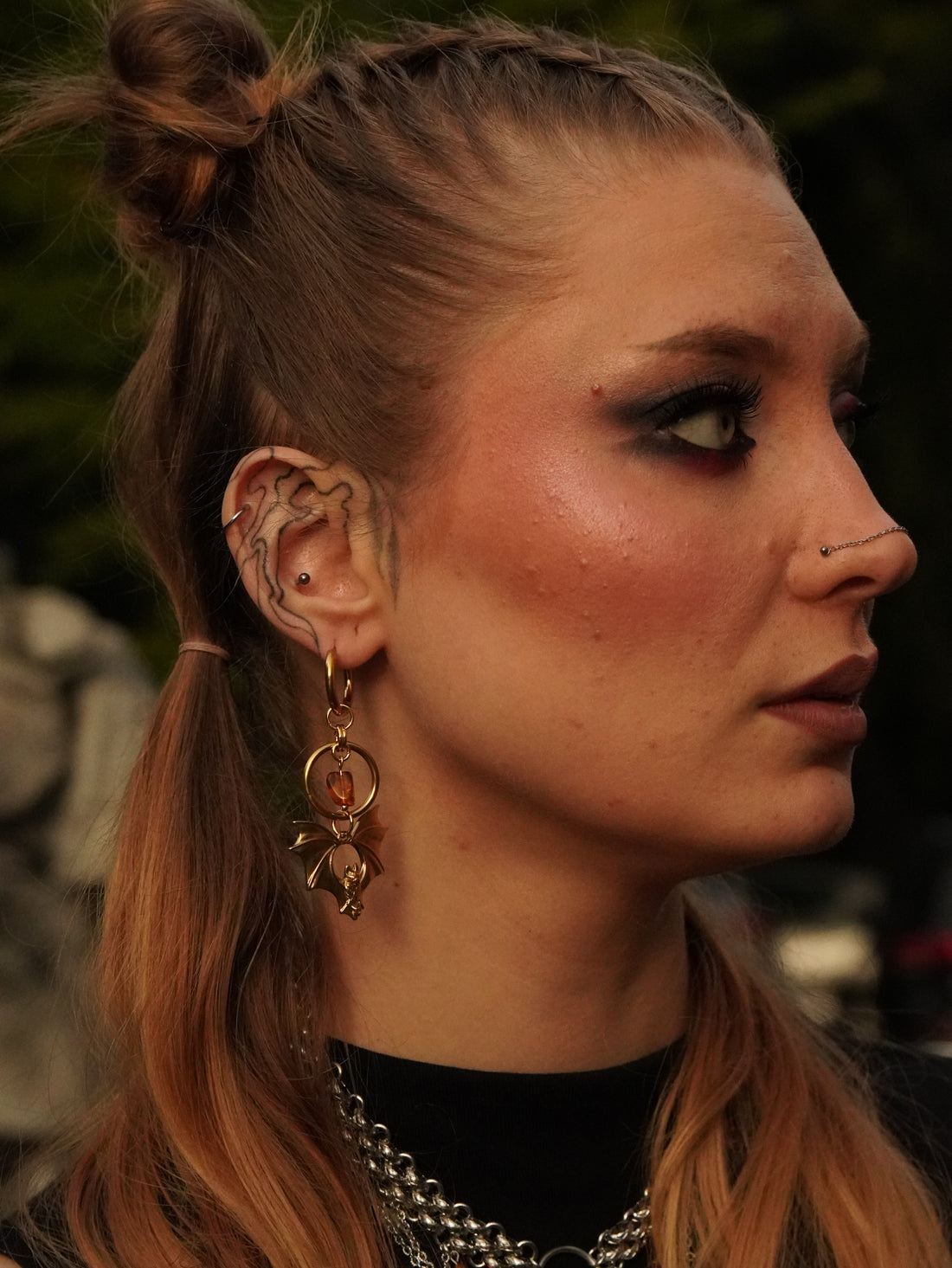Boucles « Notcis » • Ambre cognac