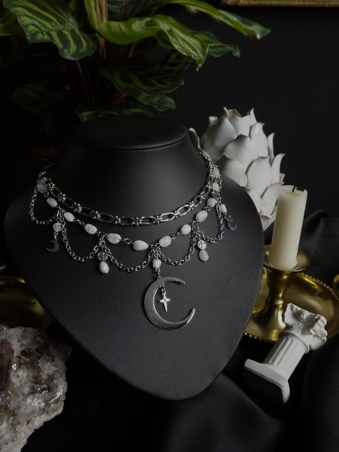 Collier « Luna » 🌑 • Pierre de lune