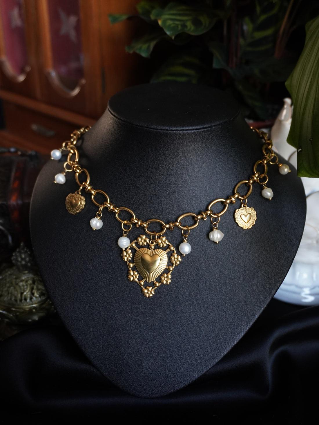 Collier « Angelic’s love » • Doré • Perles d’eau douces