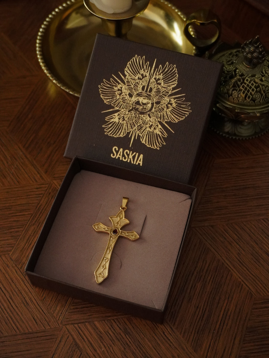 Pendentif « The cross » 🥀 • Doré