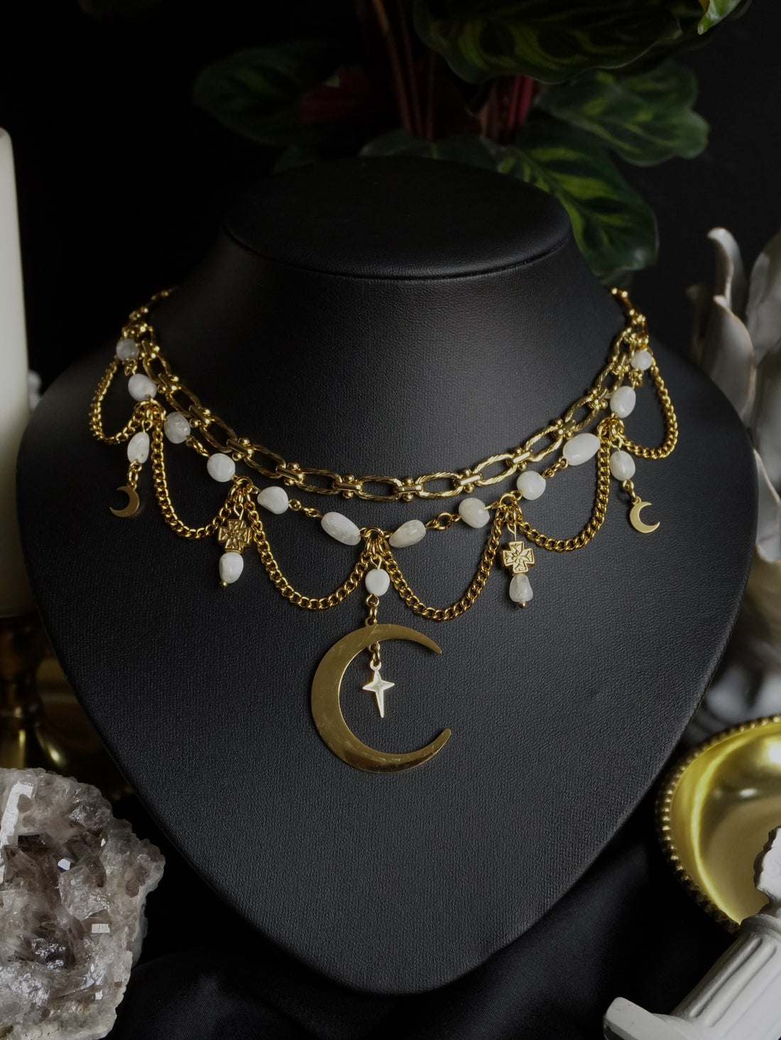 Collier « Luna » 🌑 • Pierre de lune